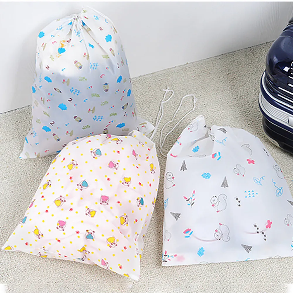 

Vacuum Storage Bag Waterproof Drawstring Travel Organizer Sundries Drawstring Bunch Bag 3Size Portable Clothing Container F1211