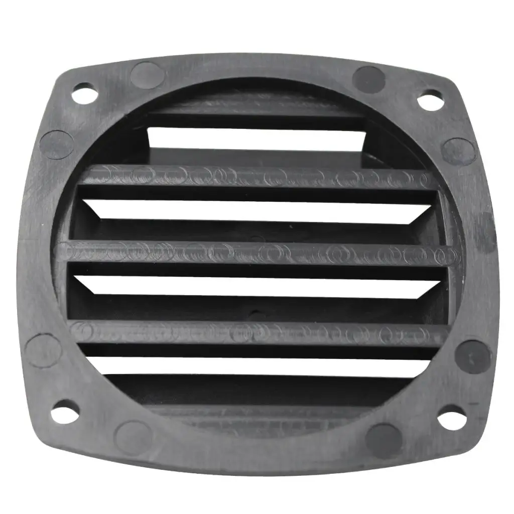  8.5x 8.5x2.5cm Marine Plastic Vents Hull Air Vent  Boat Marine Louvered Vent Boat Deck Hardware for 3Inch Tube Hose Black