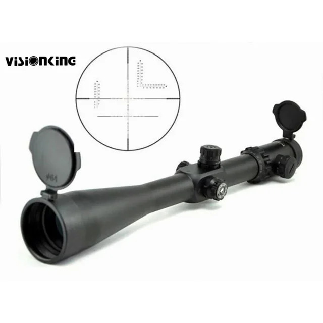 Cheap Visionking 10-40x56 Side Focus Rifle Scope Long Range Mira Telescopica Illuminated Hunting Riflescope W/Honeycomb Sunshades Hood