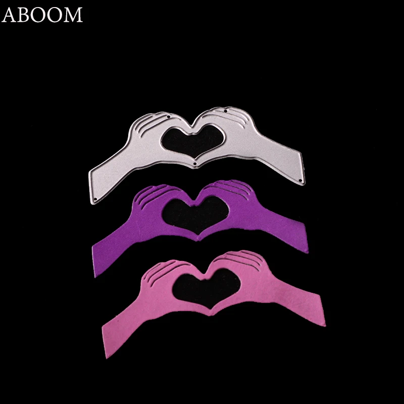 ABOOM 1 шт. углеродистая сталь высечки для рук штампы резки сердца трафарет DIY