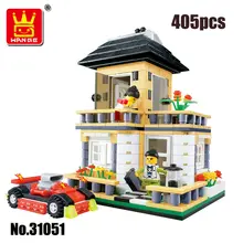 Wange Building Blocks City House Villa Assembled Model High Quality Plastic Inserted DIY Toys