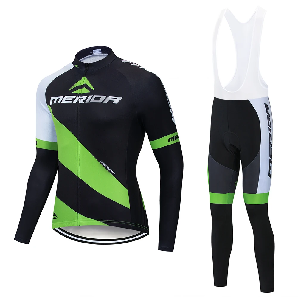 

2019 autumn Cycling jersey long sleeve bike clothing suit bicycle clothes bib pants maillot ropa ciclismo uniformes 9D gel pad