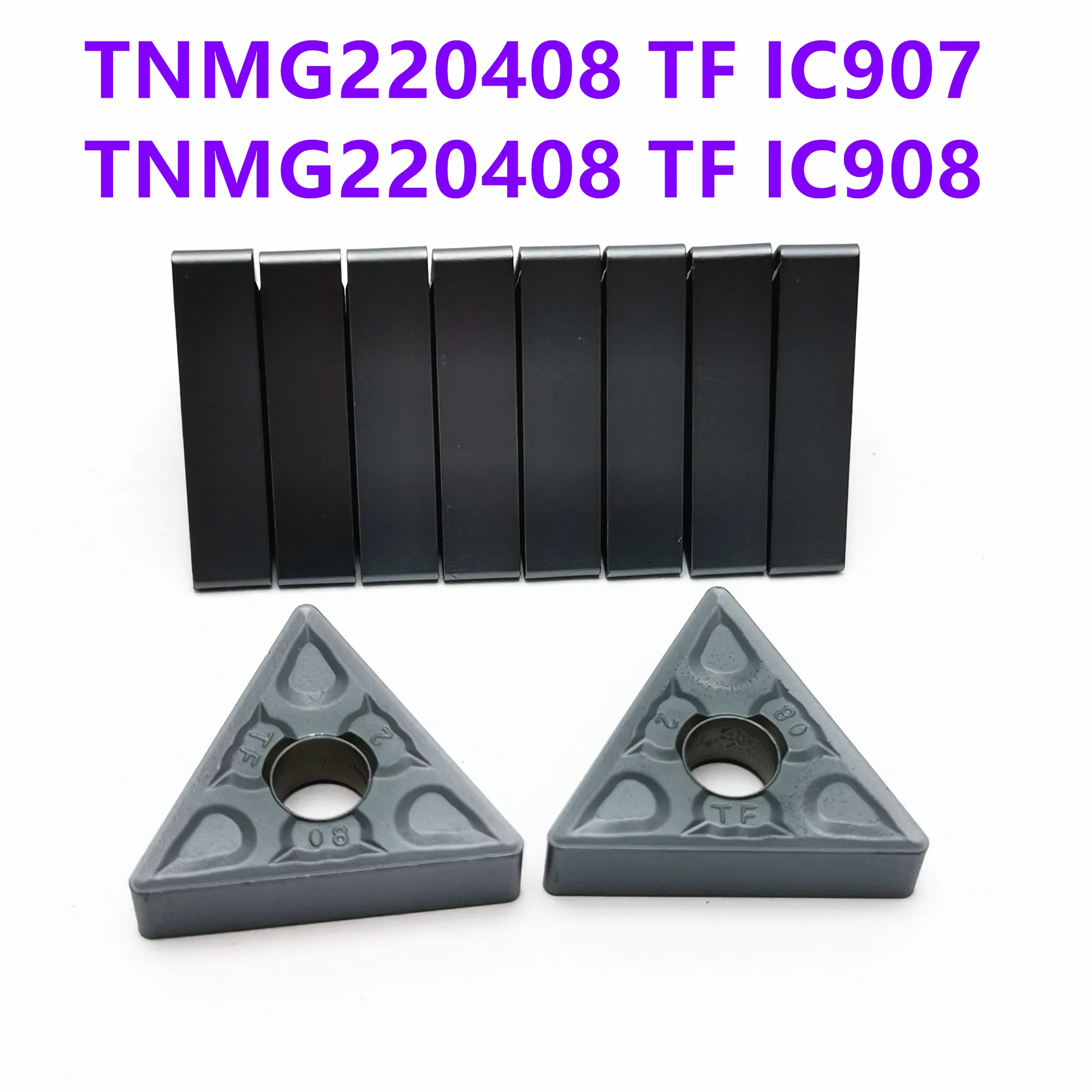 

Tungsten Carbide TNMG220408 TF IC907 / IC908 External Turning Tool 220404 Carbide Insert Lathe Tool Tool CNC Tool