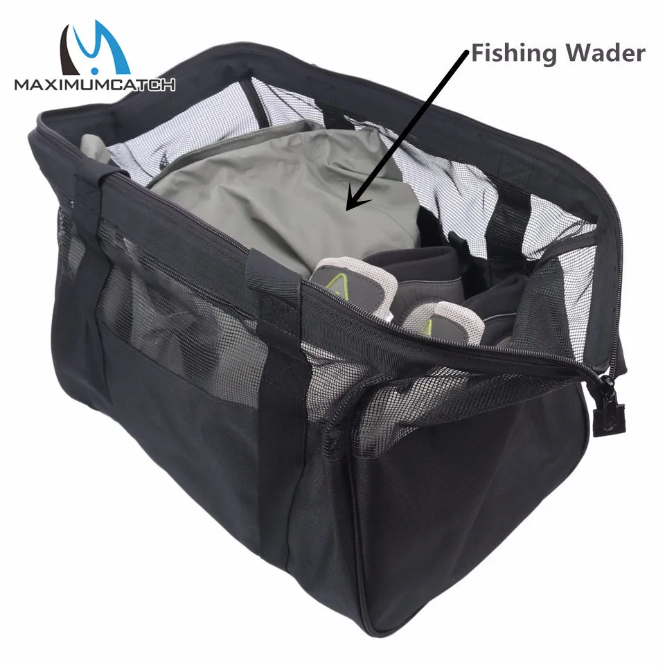 Maximumcatch Mesh Fishing Wader Bag PVC Mesh Venting Fly Fishing Bag 45*30*30cm (17.72*11.81*11.81inch) Maximumcatch Mesh Fishing Wader Bag PVC Mesh Venting Fly Fishing Bag 45*30*30cm (17.72*11.81*11.81inch)