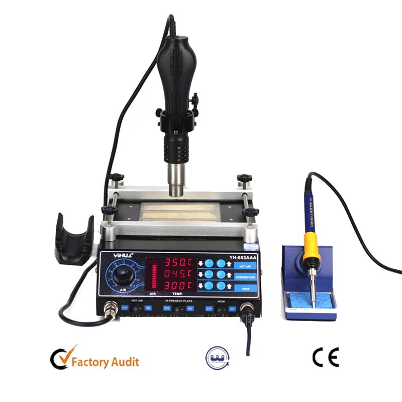 YIHUA-853AAA паяльная станция BGA горячего воздуха пистолет паяльник паяльная станция