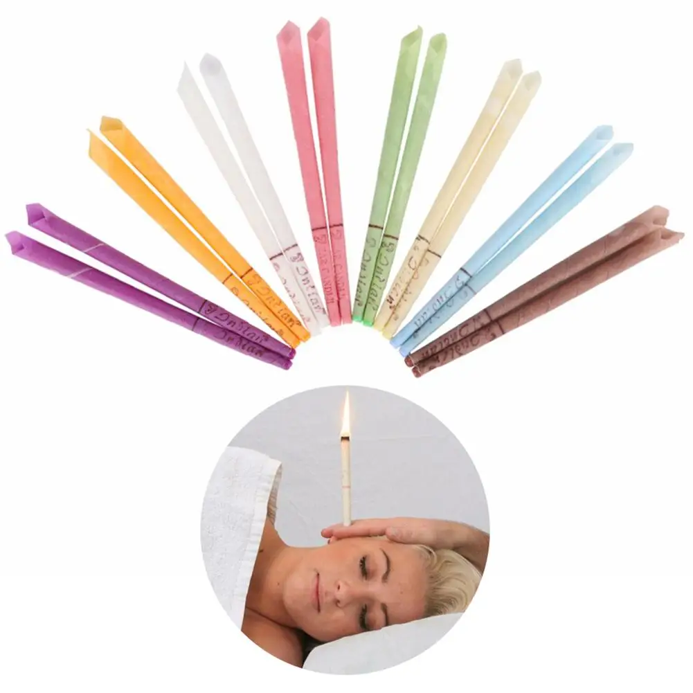 

10Pcs Fashion Beewax Ear Candles Thermo-Auricular Coning Fragrance Candling Health Care