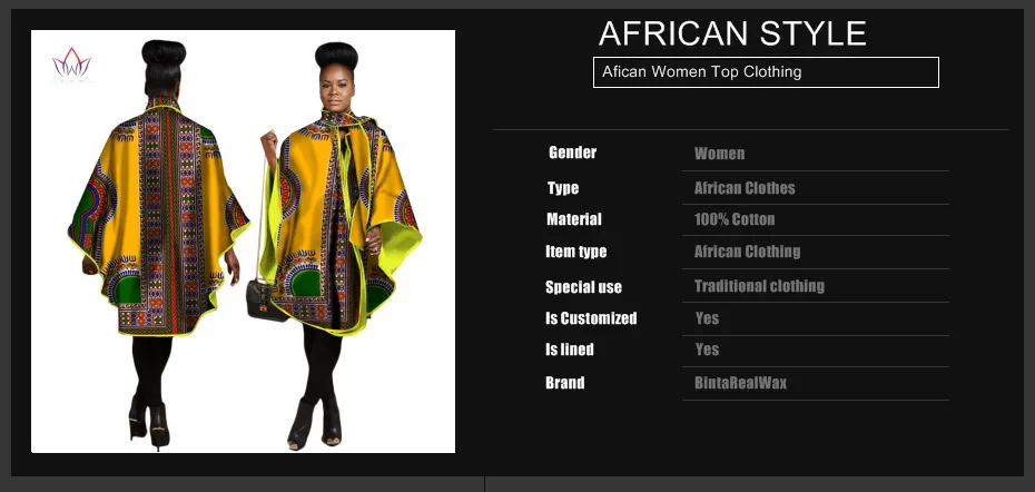 Осень в африканском стиле пальто для женщин большого размера в африканском стиле Костюмы Африки, с печатными рисунками в виде Дашики офисная верхняя одежда Костюмы WY1267