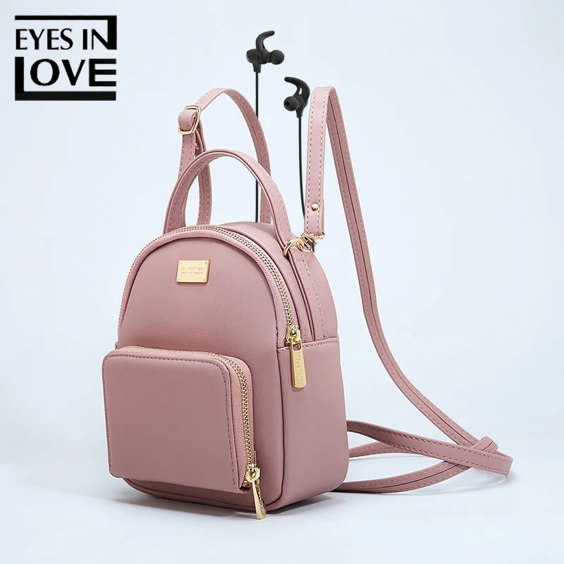 

Eyes In Love High Quality Backpack Female Multifunction Shoulder Bag Pu Backpacks Women Small Tote Mini Mochila Schoolbag Girls