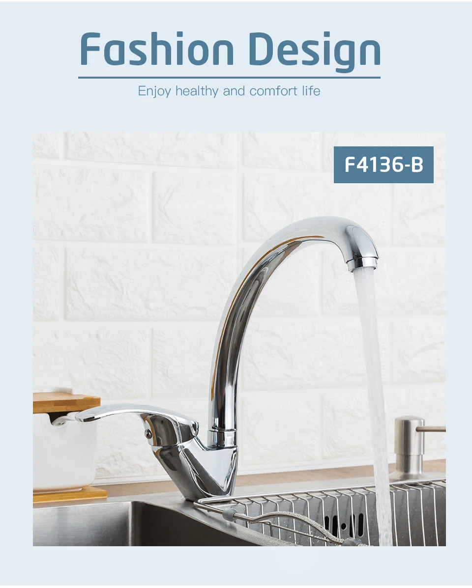 FRAP Big promotion Zinc alloy deck mounted kitchen sink faucet Cold and Hot Water Tap 360 Degree Swivel mixer faucets torneira