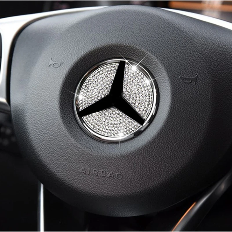 Автомобильная наклейка на руль с логотипом Diamond для Mercedes Benz Clase A B C E GLK GLC GLA GLC260 C200