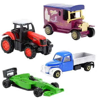 

RCtown 4PCS Diecast Metal Car Models Play Set Children Toy Cars Vehicle Playset (Color Random)