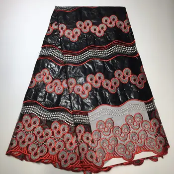 

African women bazin riche gerzner 2018 nouveau cotton bazin riche fabric with lace jacquard brocade fabric black 5yards/lot