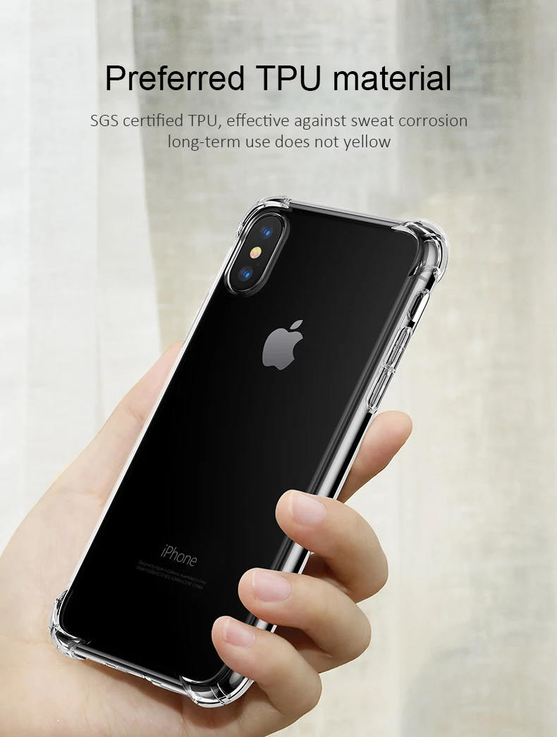 Phone Case For Iphone 7 Case Iphone XS Max Case XR 6 8 6S Plus Luxury Brand Case Transparent Clear Black Cover For Iphone X Case