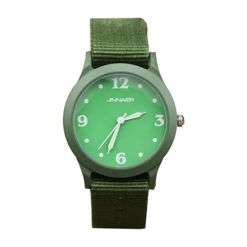 

free shopping little and middle student simple design quartz watch best gift for boys and girls outdoor sports army nylon clock