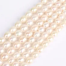 Модное натуральное жемчужное ожерелье овальной формы 7-8 мм/8-9 мм для женщин, ожерелье из пресноводного жемчуга для девочек, изготовление ювелирных изделий своими руками