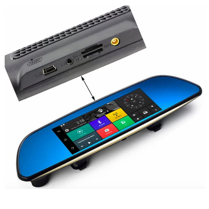 Автомобильный GPS навигатор зеркало заднего вида KMDRIVE 6 86 дюйма 3G Android FHD 1080P DVR Bluetooth