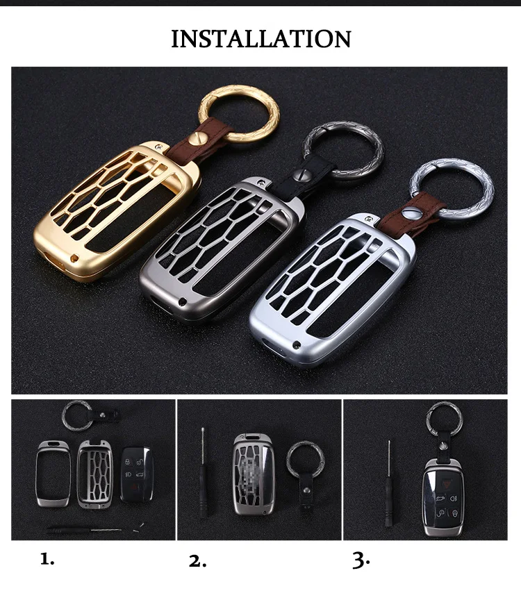 Чехол для ключей из цинкового сплава, автомобильный брелок для Land Rover discovery 3 4 range rover A8 A9, 5 кнопок, Автомобильный дизайн, металлические Чехлы для ключей