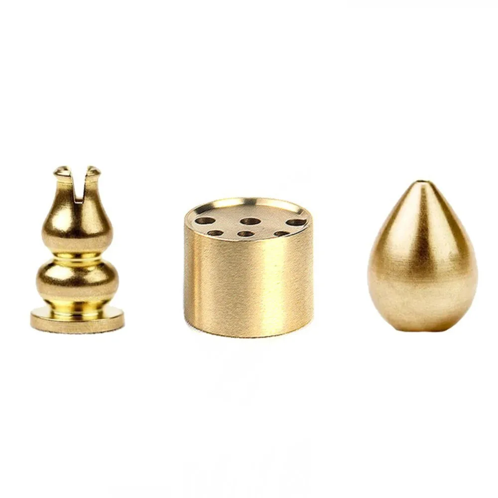 

Calming Multipurpose Church Gourd Shape Home Decor Backflow Incense Burner Copper Alloy 1 Pcs Smoke Holder Plate Assuaging