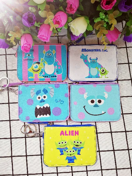 

IVYYE 1PCS Sulley Aliens Cartoon dolls Plush mini Stuffed Card Coin Cute Animal bags Holder Cash soft Money Purses NEW