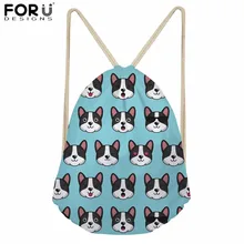 FORUDESIGNS/Модные Портативные Сумки на шнурке обувь для мальчиков сумки Basenji с принтом собаки полиэстер водонепроницаемый мешок для хранения