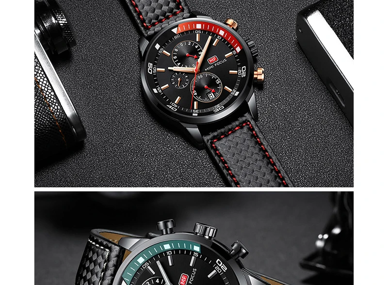 Relojes para hombre 2019 marca de lujo MINI FOCUS cuarzo reloj de cuero de moda hombre cronógrafo reloj de pulsera para hombre reloj masculino 2018 (11)