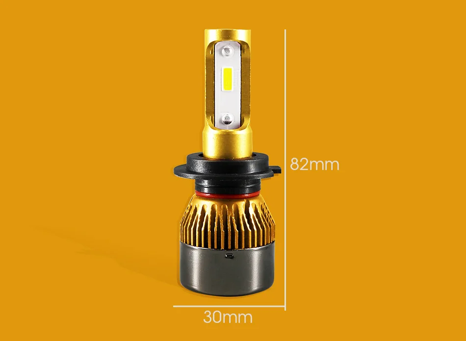 Hlxg 2Pcs 8000K Bule White H7 Led H4 H11 Mini 9005 HB3 9006 HB4 12000LM 72WSet Headlight bulb H8 H9 luces led para auto 12V 24V (4)