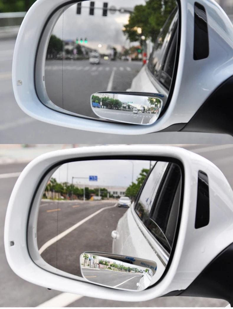 

Clear Car Rear View Mirror 360 Rotating Adjustable Fixable Convex Blind Spot Mirror Parking Auto Motorcycle 2pcs