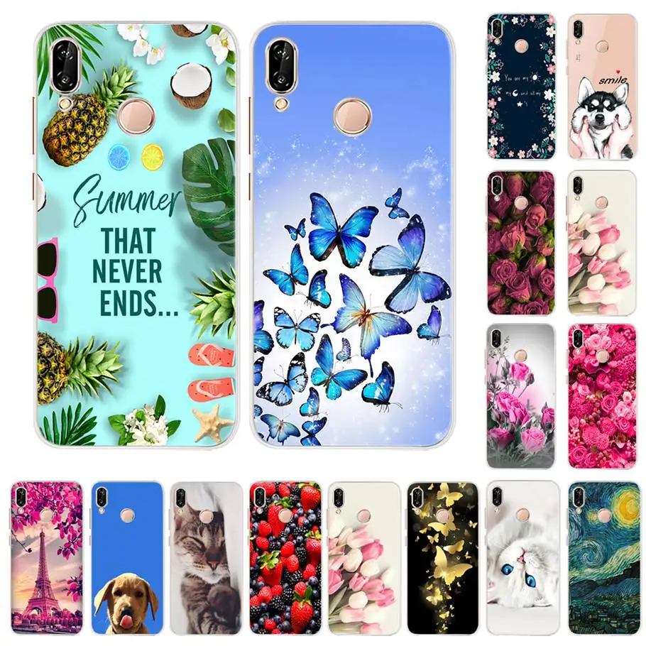 Чехол для Huawei P20 Lite силиконовый чехол Nova 3E мягкий защиты телефона бампер |
