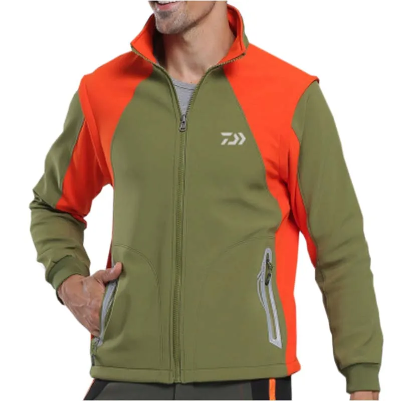 

2018 Autumn And Winter DAIWA Dawa Fishing Clothes Fleece Warm Outdoor Detachable Soft Shell Clothes Windproof Breathable Jacket