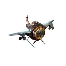 Retro Aircraft Alarm Clock The DIY Household Decor Airplane Table Seat Clock And Wine Bar Clothes Shop Decor Retro Clock