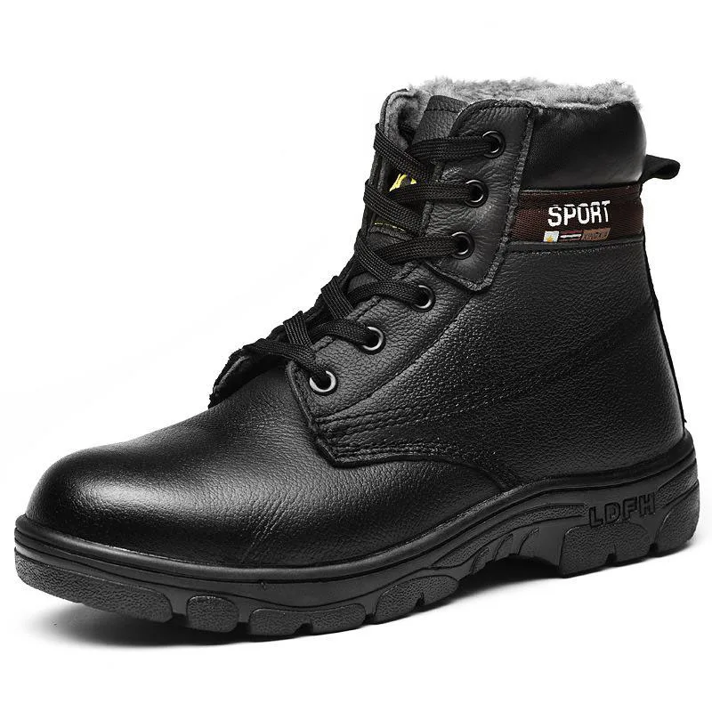 Защитная обувь со стальным носком; мужские ботинки для работы; Мужская водонепроницаемая обувь; Размер 12; зимняя износостойкая обувь; GXZ026