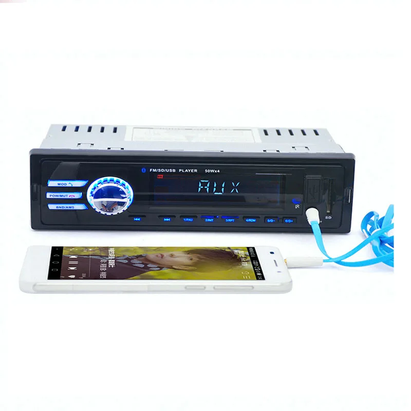 Bluetooth hands-free Car In-Dash Stereo Audio USB FM Aux Input Receiver MP3 Radio Player 4-channe+remote control BT2018