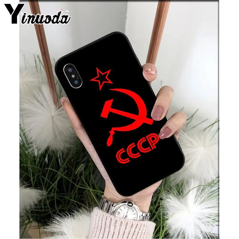 Yinuoda флаг СССР, силиконовый мягкий чехол для телефона из ТПУ для Apple iPhone 8 7 6 6S Plus X XS MAX 5 5S SE XR - Color: A2