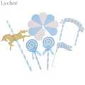 Lychee Life, 100 шт, цирковая тематика вечерние топперы для кексов, милые животные, топперы для детского торта, украшения для дня рождения