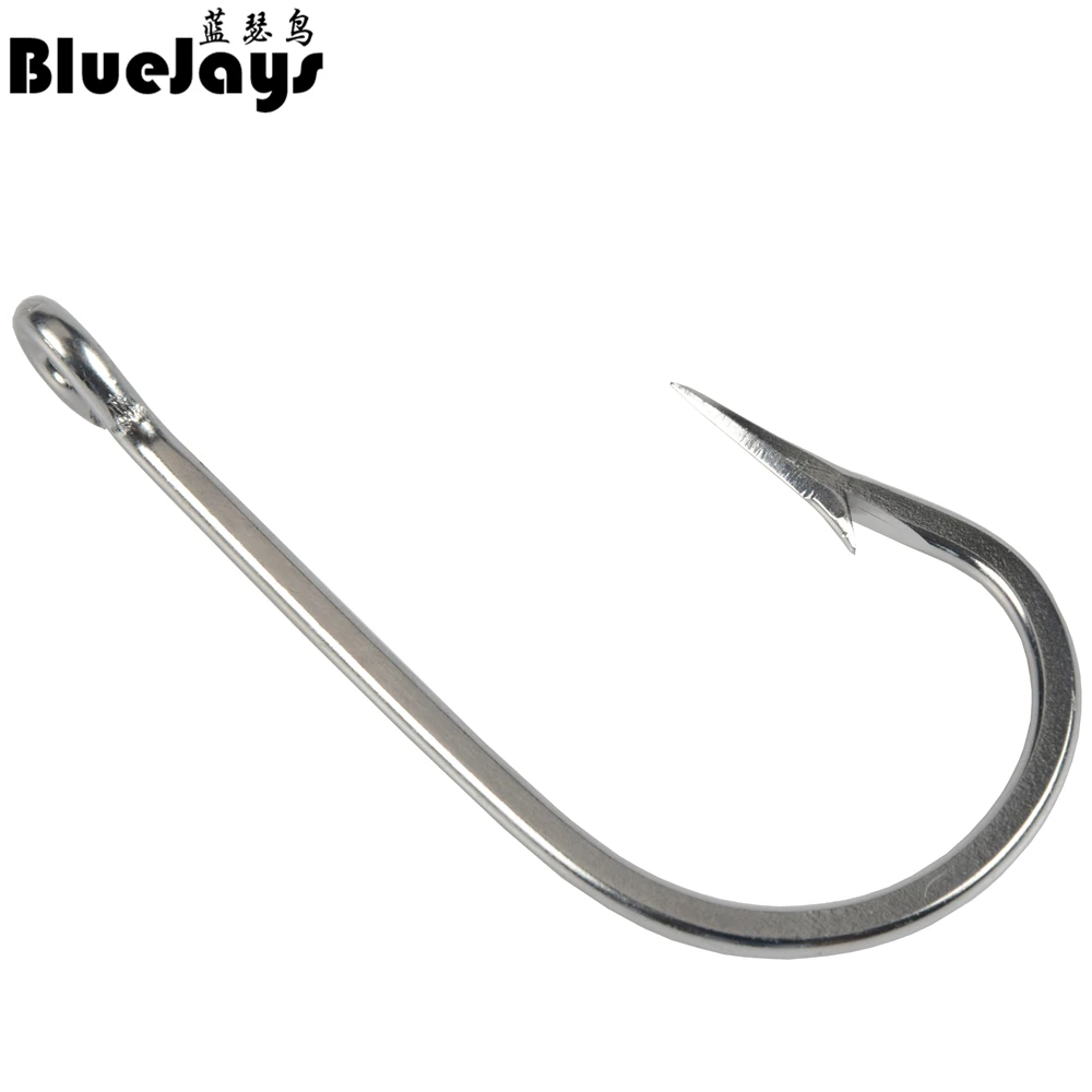 BlueJays Stainless Steel Big Game Fishing Hooks Fish Tuna Bait Fishhooks  Large hook 8/0 9/013/0 Large Shark hook free shipping