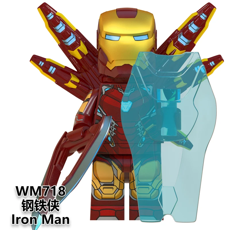 Супер герой Marvel Мстители эндшпиль Тор Железный человек антман ОСА Скарлет ведьма Доктор Стрэндж фильм строительные блоки игрушка подарок WM6063 - Color: WM718