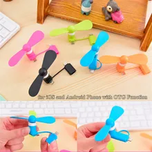 2 in 1 TPE Portable Micro 8pin Port Electric Fan Cooling For Android Phone for iPhone