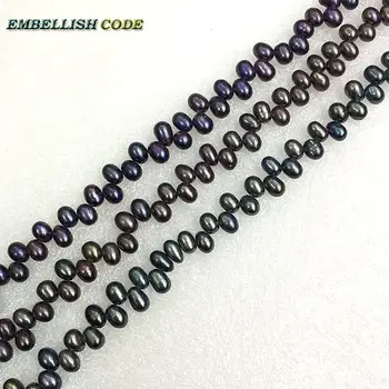 

DIY on sales low price dark blue color natural pearl beads Wheat connectors 6-7mm tear drop shape Strand (about 75pcs/lot)