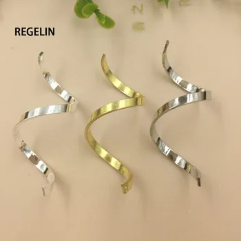

REGELIN 10Pcs copper single hole square S flat line Accessories Hand Made Diy Jewelry Findings Components