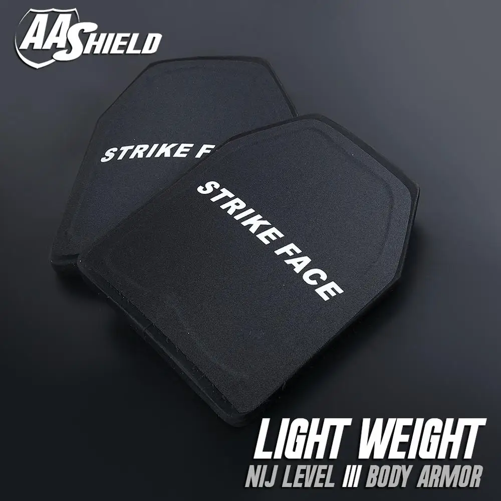 AA Shield Bullet Proof Ultra Light Weight Hard Plate Body Armor Inserts Safety Shooter Cut 2