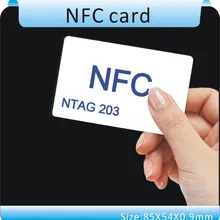 100 шт./лот Ntag203 RFID смарт-карта 13,56 МГц nfc-карта перезаписываемые белый карты ИСО 14443A