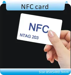 100 шт./лот Ntag203 смарт-карты RFID 13.56 мГц NFC карты перезаписываемые белая карты ISO 14443A