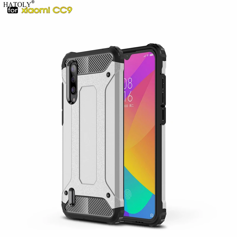 Чехол HATOLY для Xiaomi Mi 9 Lite тяжелая Броня CC9 тонкий жесткий резиновый ЖЕСТКИЙ чехол