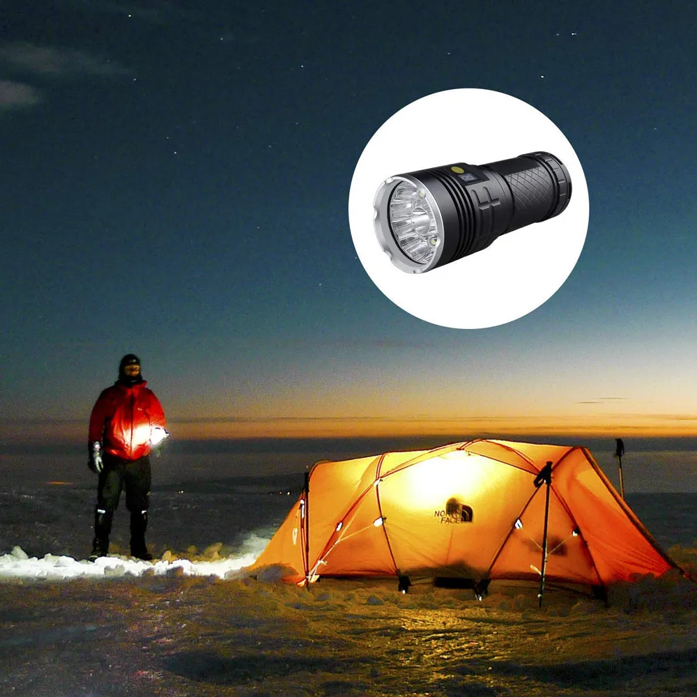 39000 Lumens SupwildFire 18 x XM-L T6 LED Power Digital Display Hunting Flashligt Camping Waterproof Rechargeable#3N19