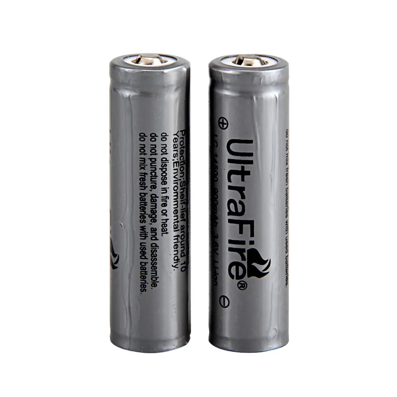 UltraFire 14500 3,6 V 900mAh перезаряжаемые литиевые батареи с защитой фонарь Зарядка банк батарея luz USBLED ночь