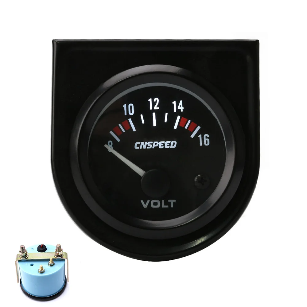 CNSPEED Free shipping Car 2"52mm Universal Voltmeter 816V Volts gauge