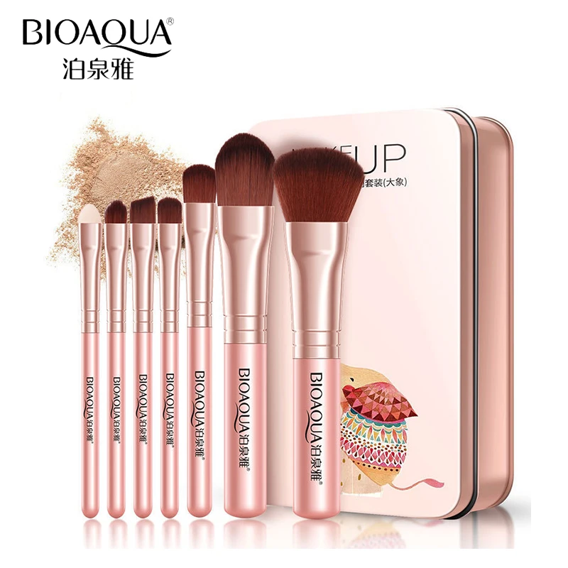 

BIOAQUA Brand Makeup Brushes Set Pro Pink Purple Soft Fiber Foundation Eyeshadow Powder Cream Base Brush Cosmetic Make Up Tools