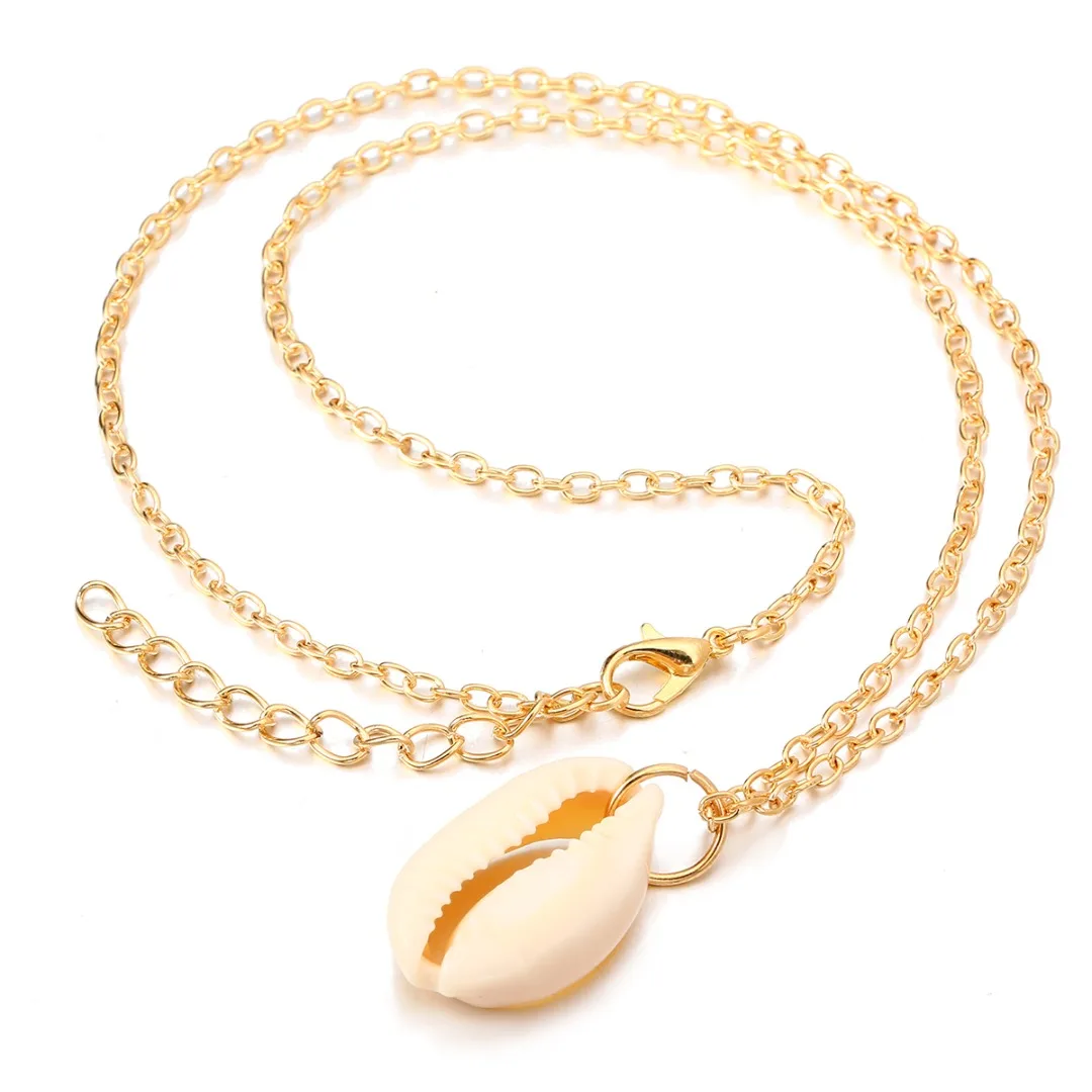 Vinatge Maxi Chokers Necklace Charming Beach Jewelry Shellhard Shells Cowrie Choker Necklace collares collier For Women