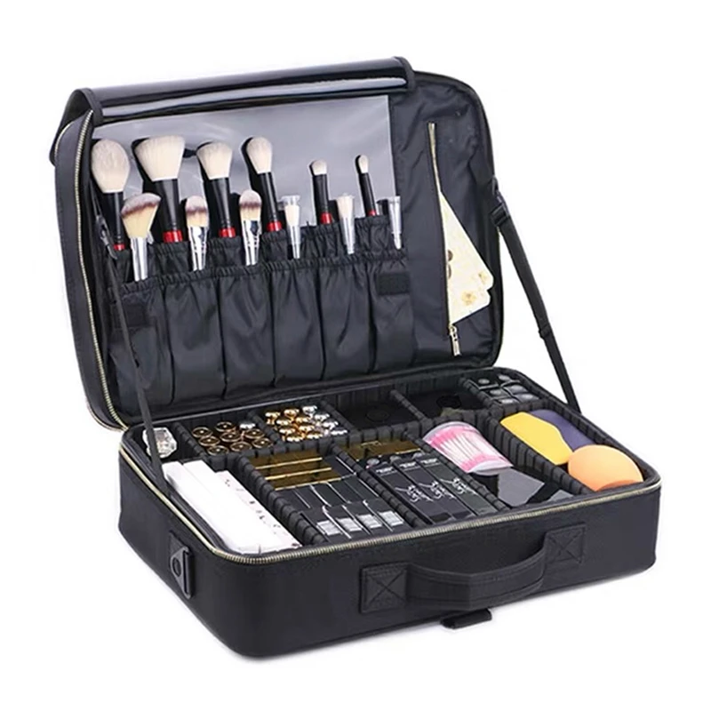 

New Arrival Large Multi-storey Professional Make Up Package makeup Bag Nail Pattern Semi-permanent Tool Box Cosmetic Case Bags