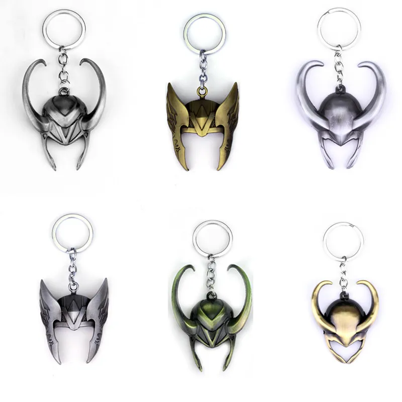 

New keychain Marvel Thor The Dark World Loki Laufeyson Helmet Pewt Metal